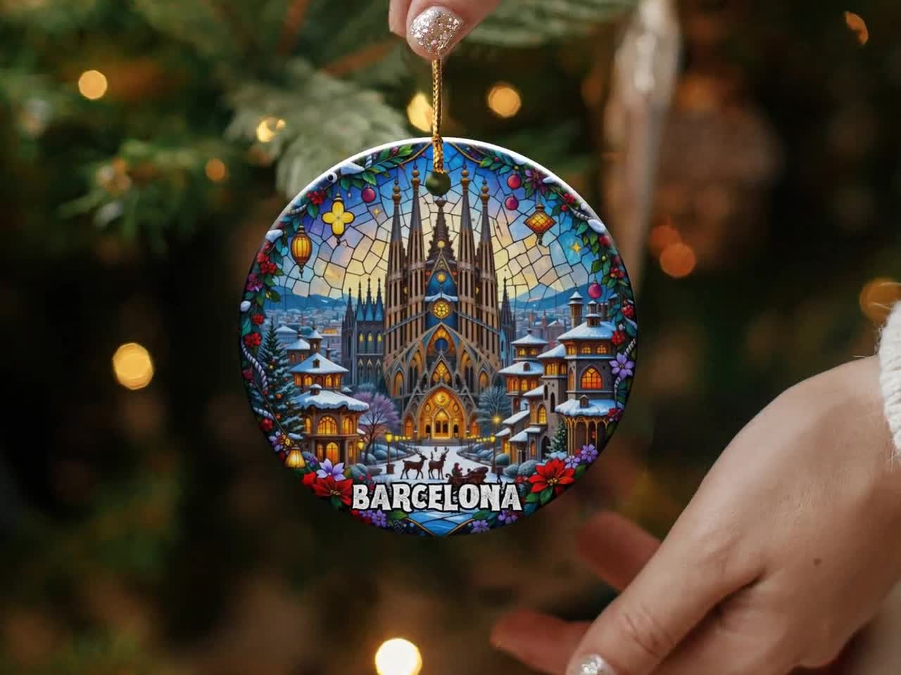 バルセロナのオーナメント、サグラダ・ファミリアのクリスマス